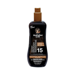Spray Gel Sunscreen With Bronzer SPF 15 on white background