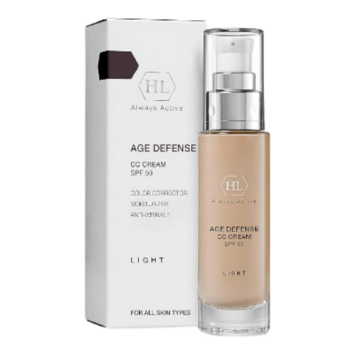 HL Age Defense CC Cream SPF50 Medium Tinted, 50ml/1.69 fl oz HL Age Defense CC Cream SPF50 Light Tinted on white background
