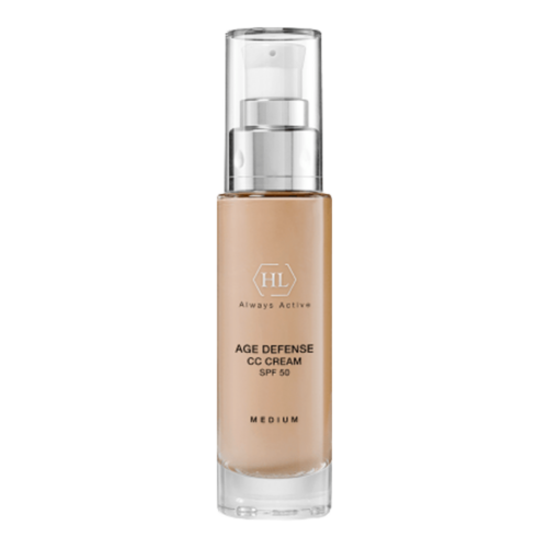 HL Age Defense CC Cream SPF50 Medium Tinted, 50ml/1.69 fl oz HL Age Defense CC Cream SPF50 Light Tinted on white background