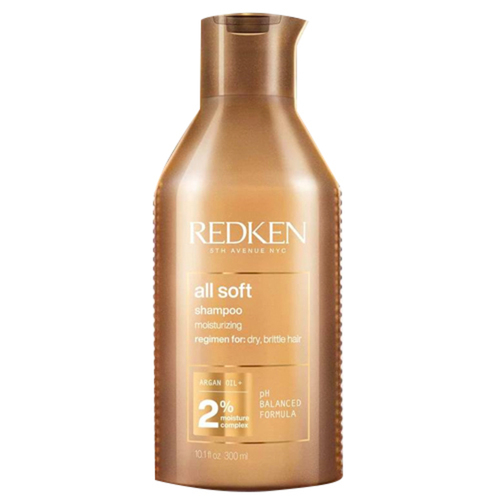 Redken All Soft Shampoo, 300ml/10.1 fl oz Redken All Soft Shampoo on white background