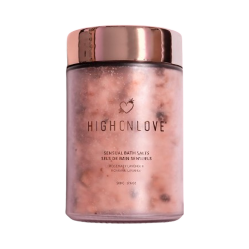 High on Love Bath Salts on white background