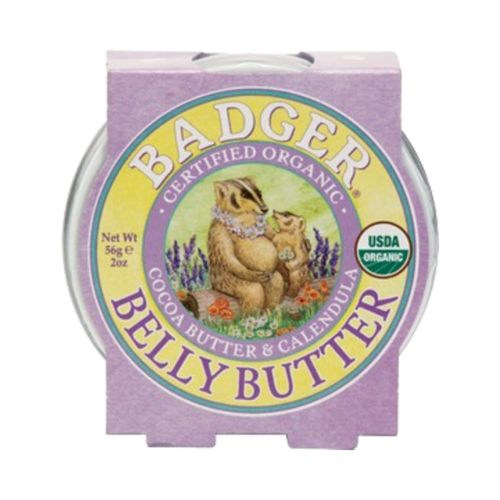 Badger Balms Belly Butter on white background