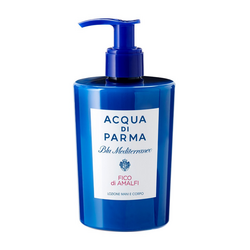 Blu Mediterraneo Fico Di Amalfi Hand and Body Lotion on white background