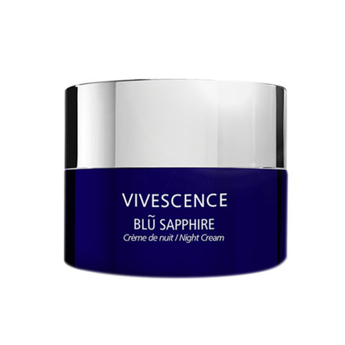 Vivescence Blu Sapphire Regenerating Precious Night Cream, 50ml/1.69 fl oz Vivescence Blu Sapphire Regenerating Precious Night Cream on white background