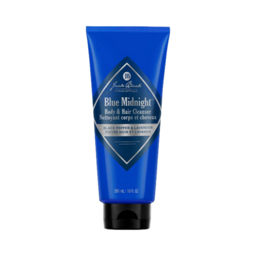 Jack Black Blue Midnight Body and Hair Cleanser on white background