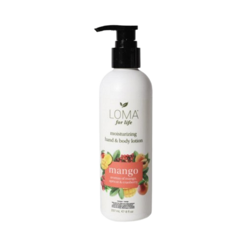 Loma Organics Mango Hand and Body Lotion, 237ml/8.01 fl oz Loma Organics Mango Hand and Body Lotion on white background