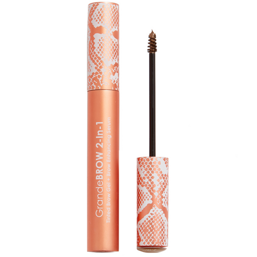 Grande Cosmetics Brow 2-In-1 Tinted Brow Gel + Brow Enhancing Serum - Auburn, 4ml/0.12 fl oz Grande Cosmetics Brow 2-In-1 Tinted Brow Gel + Brow Enhancing Serum - Auburn on white background