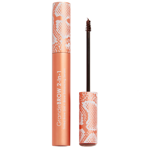 Grande Cosmetics Brow 2-In-1 Tinted Brow Gel + Brow Enhancing Serum - Auburn, 4ml/0.12 fl oz Grande Cosmetics Brow 2-In-1 Tinted Brow Gel + Brow Enhancing Serum - Auburn on white background