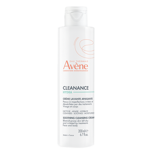 Avene Cleanance Hydra Soothing Cleansing Cream, 200ml/6.76 fl oz Avene Cleanance Hydra Soothing Cleansing Cream on white background