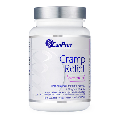 CanPrev Cramp Relief, 120 capsules CanPrev Cramp Relief on white background