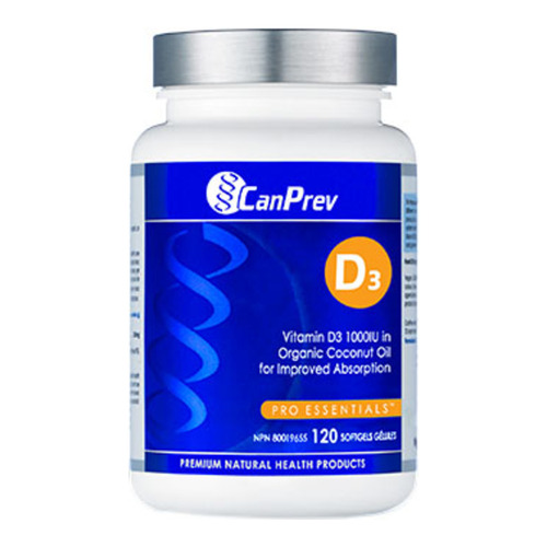 CanPrev D3 Organic Coconut Oil on white background