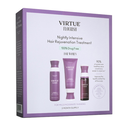 Virtue Flourish Nightly Intensive Hair Rejuvenation Treatment (3 Month Supply) on white background
