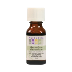 Geranium Oil on white background