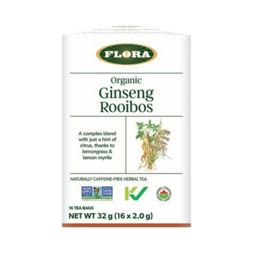 Flora Ginseng Rooibos, 16 x 2g/0.07 oz Flora Ginseng Rooibos on white background