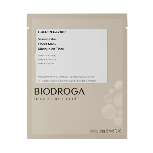 Biodroga Golden Caviar Sheet Mask, 6 pieces Biodroga Golden Caviar Sheet Mask on white background