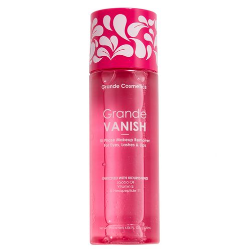 Grande Cosmetics GrandeVANISH Bi-Phase Makeup Remover, 120ml/4 fl oz Grande Cosmetics GrandeVANISH Bi-Phase Makeup Remover on white background