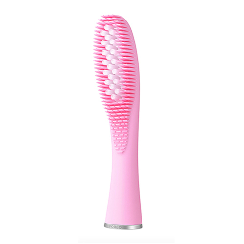 Foreo ISSA Hybrid Wave Brush Head - Pearl Pink, 1 piece Foreo ISSA Hybrid Wave Brush Head - Black on white background