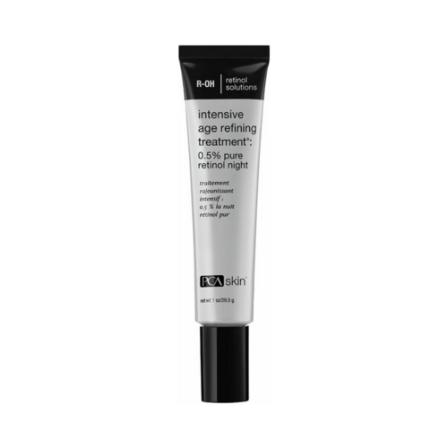 PCA Skin Intensive Age Refining Treatment 0.5% Pure Retinol Night, 29.5ml/1 fl oz PCA Skin Intensive Age Refining Treatment 0.5% Pure Retinol Night on white background