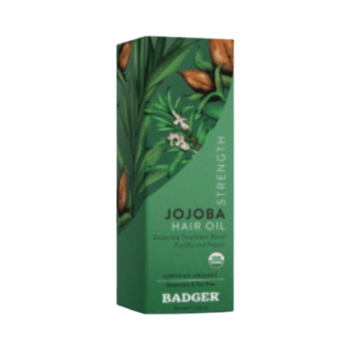 Badger Balms Jojoba Hair Oil, 59ml/2 fl oz Badger Balms Jojoba Hair Oil on white background
