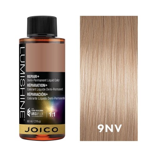 Joico LumiShine Demi Liquid Blue Violet Lightest Blonde - 10BV, 60ml/2.03 fl oz Joico LumiShine Demi Liquid Blue Violet Lightest Blonde - 10BV on white background