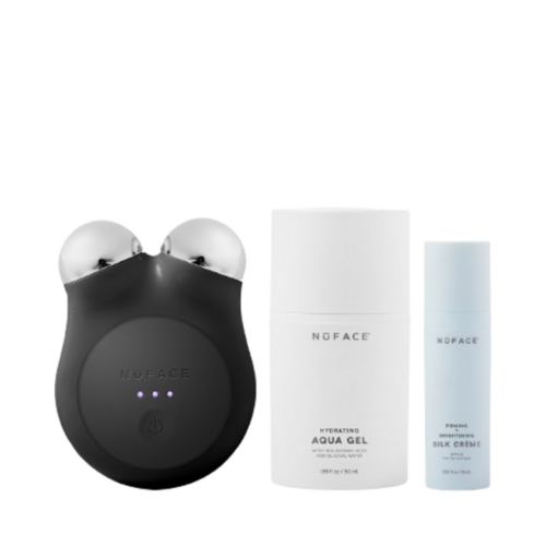 NuFace MINI+ Starter Kit - Midnight Black, 1 set NuFace MINI+ Starter Kit - Midnight Black on white background