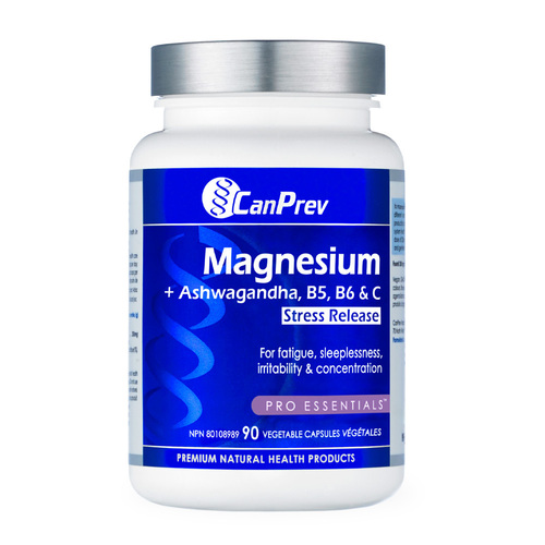 CanPrev Magnesium Stress Release, 90 capsules CanPrev Magnesium Stress Release on white background