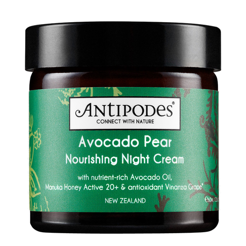 Antipodes Avocado Pear Nourishing Night Cream, 60ml/2.1 fl oz Antipodes Avocado Pear Nourishing Night Cream on white background