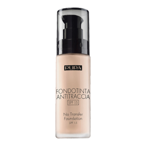 Pupa No Transfer Foundation - Nude 01, 30ml/1.01 fl oz Pupa No Transfer Foundation - Light Beige 02 on white background