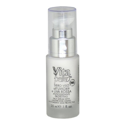 Uviox and Red Grapes Serum on white background