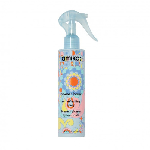 Amika Power Hour Curl Refreshing Spray, 200ml/6.7 fl oz Amika Power Hour Curl Refreshing Spray on white background
