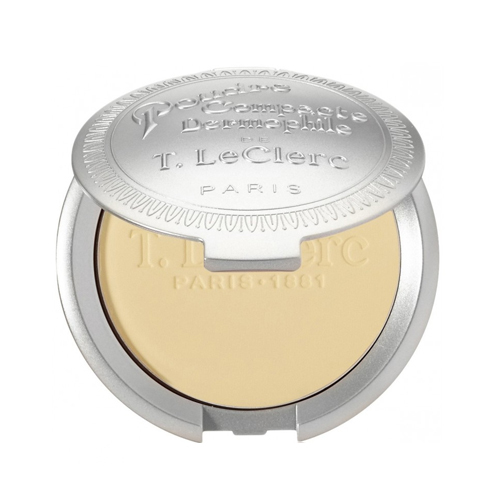 T LeClerc Pressed Powder - 02 Banane on white background