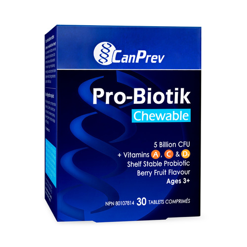 CanPrev Pro-Biotik - Chewable, 30 tablets CanPrev Pro-Biotik - Chewable on white background