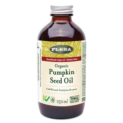 Flora Pumpkin Seed Oil, 250ml/8.45 fl oz Flora Pumpkin Seed Oil on white background