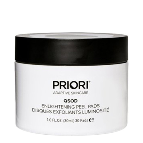Priori Q+SOD Enlightening Peel Pads, 30ml/1 fl oz Priori Q+SOD Enlightening Peel Pads on white background