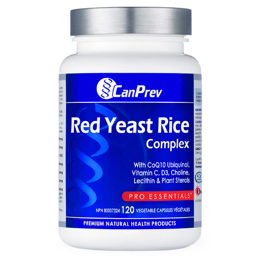 CanPrev Red Yeast Rice Complex, 60 capsules CanPrev Red Yeast Rice Complex on white background