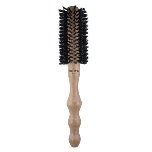 Philip B Botanical Round Hairbrush, Polished Mahogany Handle - Large (65mm), 1 piece Philip B Botanical Round Hairbrush, Polished Mahogany Handle - Large (65mm) on white background