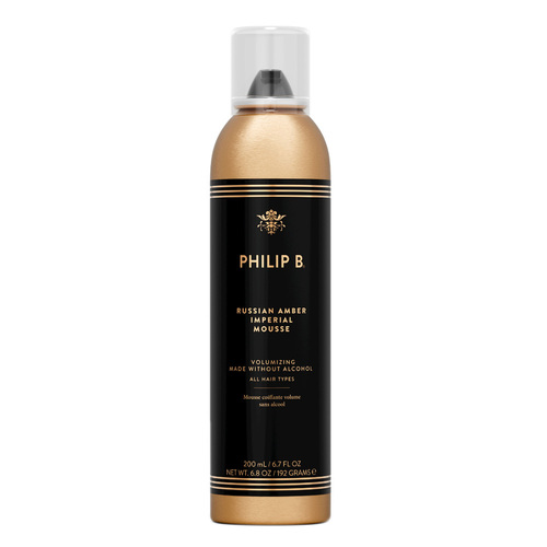 Philip B Botanical Russian Amber Imperial Volumizing Mousse, 200ml/6.78 fl oz Philip B Botanical Russian Amber Imperial Volumizing Mousse on white background