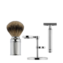 Safety Razor Set on white background