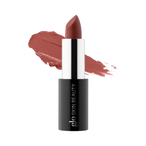 Glo Skin Beauty Satin Lipstick - Peach Bliss, 1 piece Glo Skin Beauty Satin Lipstick - Amaretto on white background