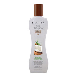 Silk Therapy with Natural Coconut Oil Leave-In Treatment on white background