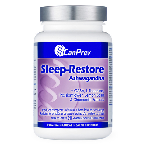 CanPrev Sleep-Restore Ashwagandha, 90 capsules CanPrev Sleep-Restore Ashwagandha on white background