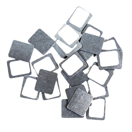 Z Palette Square Metal Stickers, 30 pieces Z Palette Square Metal Stickers on white background