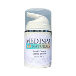 Sun50 Cream on white background