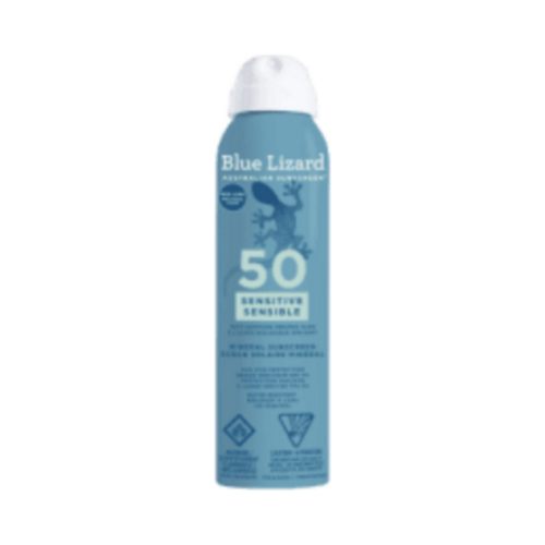Blue Lizard Suncreen Sensitive Spray SPF 50, 142g/5.01 oz Blue Lizard Suncreen Sensitive Spray SPF 50 on white background