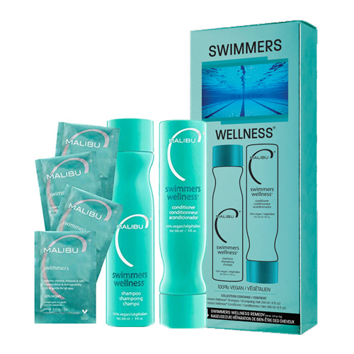Malibu C Swimmers Wellness Collection, 1 set Malibu C Swimmers Wellness Collection on white background