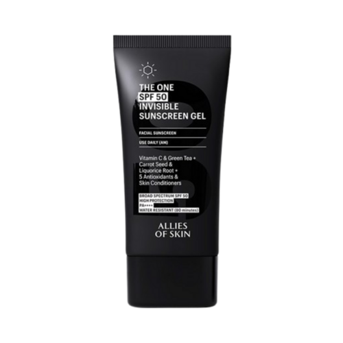Allies of Skin The One SPF50 Invisible Sunscreen Gel, 50ml/1.69 fl oz Allies of Skin The One SPF50 Invisible Sunscreen Gel on white background