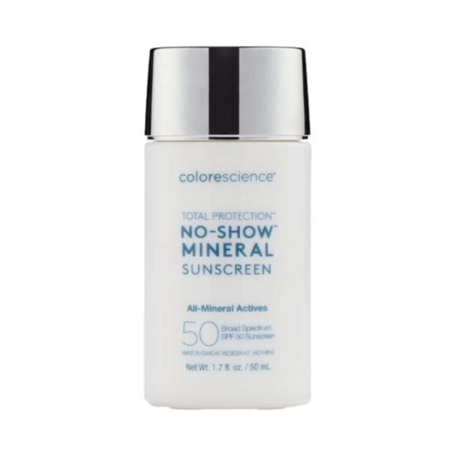 Colorescience Total Protection No-Show Mineral Sunscreen SPF 50, 50ml/1.69 fl oz Colorescience Total Protection No-Show Mineral Sunscreen SPF 50 on white background