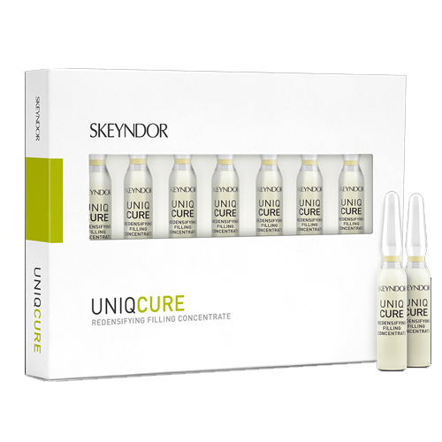 Skeyndor Uniqcure - Redensifying Filling Concentrate, 7 x 2ml/1 fl oz Skeyndor Uniqcure - Redensifying Filling Concentrate on white background