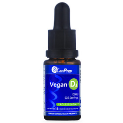 Vegan D3 Drops on white background